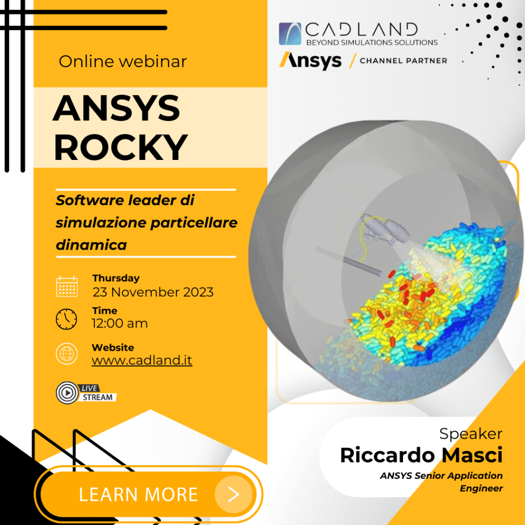 Scopri il software leader di simulazione della dinamica delle particelle ANSYS Rocky